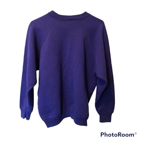 Vtg Purple Sweatshirt Fruit Of The Loom Crew Neck Ladies Size XL Made In USA - Picture 2 of 8